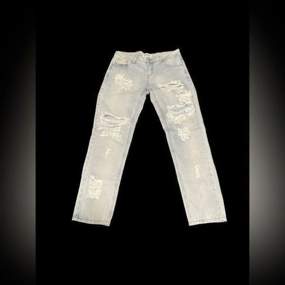 One X ONETEASPOON Women AWESOME BAGGIES Distressed Light Wash Jeans